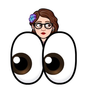 Teacher with giant eyes