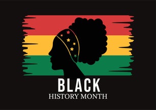 Black History Month Template Hand Drawn Cartoon Flat Background Illustration of African American Holiday to Promote Suitable for Poster Design