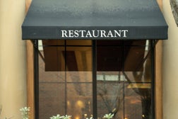 Restaurant sign on exterior