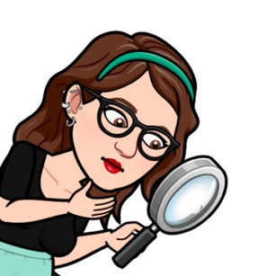 Teacher using a magnifying glass