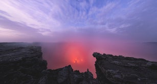 Lava lake inside Erta Ale volcano, Danakil Depression, Afar, Ethiopia, Africa