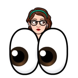 Teacher with giant eyes