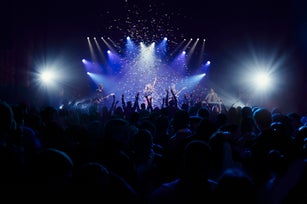 Crowd of people at music concert