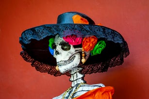 A Statue of a Mexican Catrina