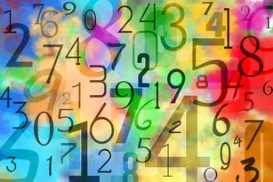 Colorful numbers background
