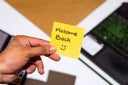 sticky note welcome back