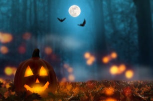 jack lantern in the halloween night