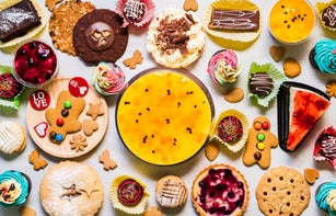 Table top view of Baked delights.