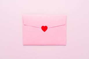 Envelope Sealed With Red Heart Sticker