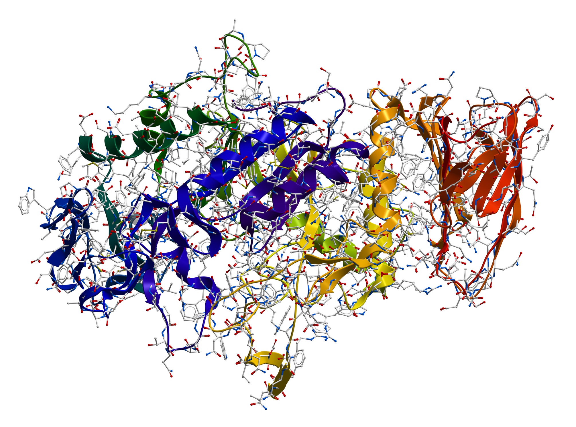 Enzyme Alpha-Amylase 3D molecular structure