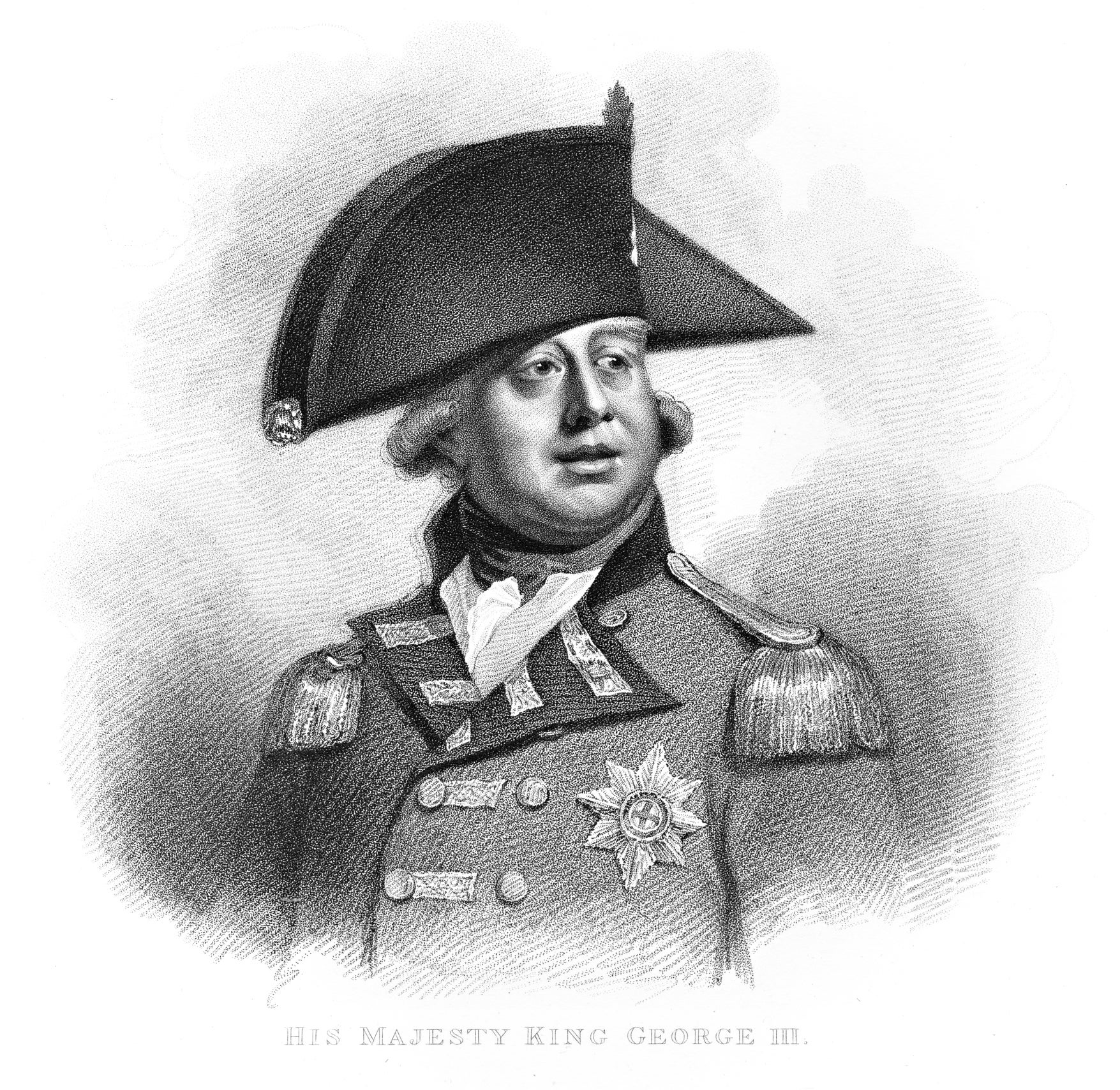 Engraving of His Majesty George III King of Great Britain 1894