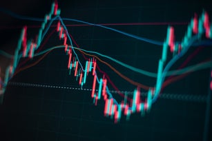 selective focus of Financial background stock exchange graph