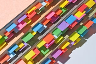 Colorful Bookmarks on Stacked Books
