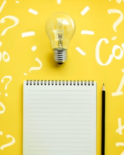 Brain storming conceptual still life.