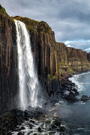 Kilt Rock and Mealt Falls , Isle of Skye, Scotland, UK.