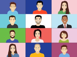 Illustration of Faces on Video Conference Call Screen