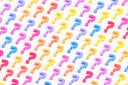Multi colored question marks background