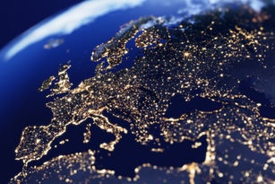 Europe Night Lights View From Space