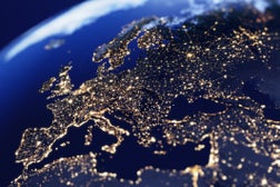 Europe Night Lights View From Space