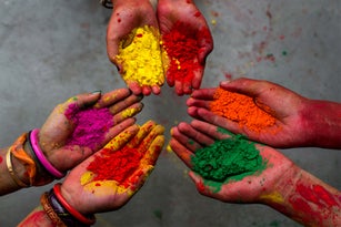 Holi festival -Colors - Hands - India