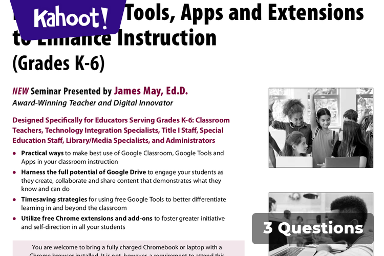 Play Kahoot! Activating Students A Sample Kahoot