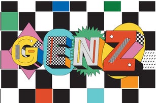 Generation Z or Gen Z Generation Name typography web banner design