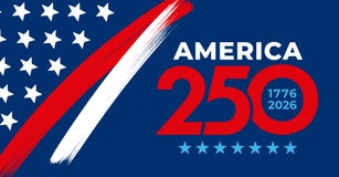 America 250 Anniversary Sign Banner.