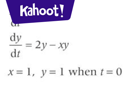 AIHL - Coupled Differential Equations - Kahoot! Quiz