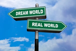 Dream world vs Real world - Direction signs