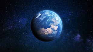 Blue Earth in the Sky