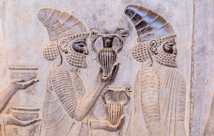 Relief on a wall of the ancient city Persepolis, Shiraz, Iran