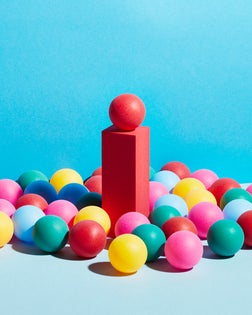 Conceptual image of geometric blocks