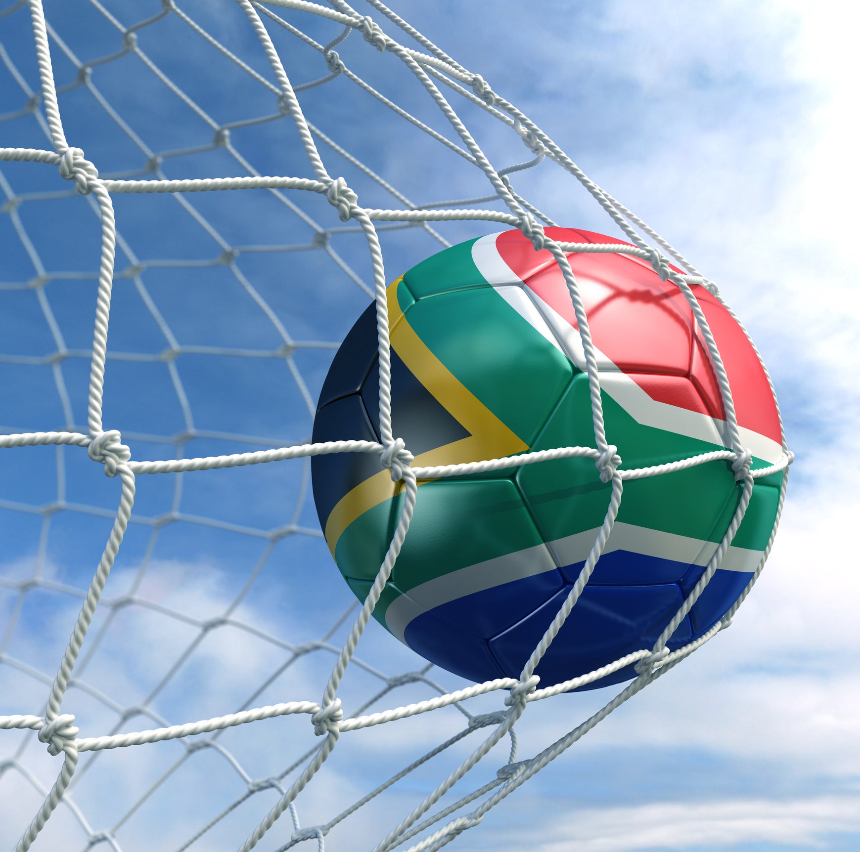 Soccerball in net
