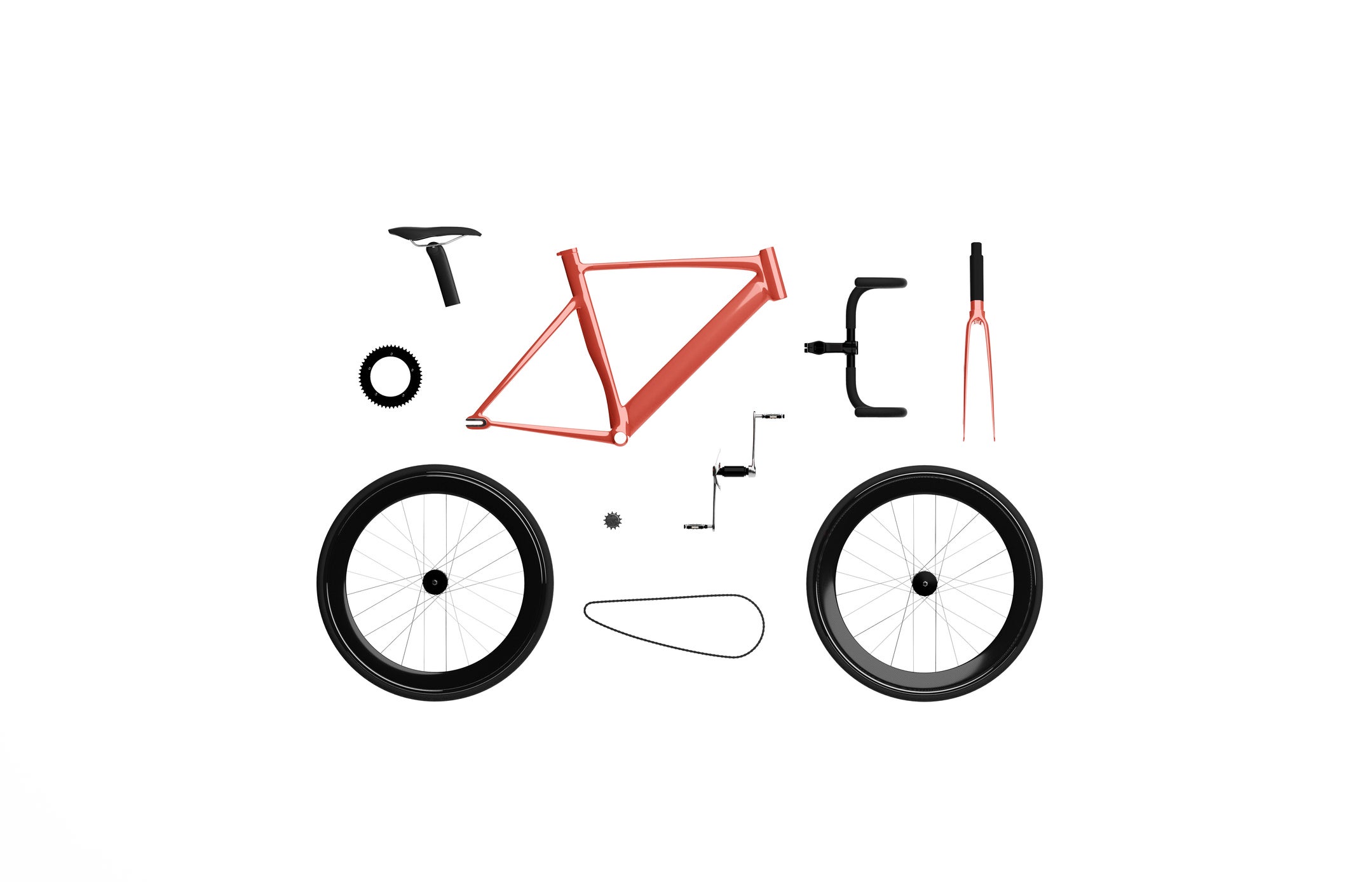 Disassembled Bicycle