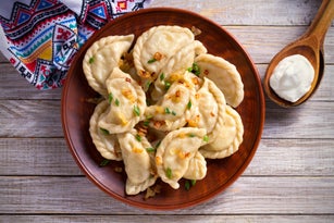 Dumplings, filled with potato. Dumplings with filling