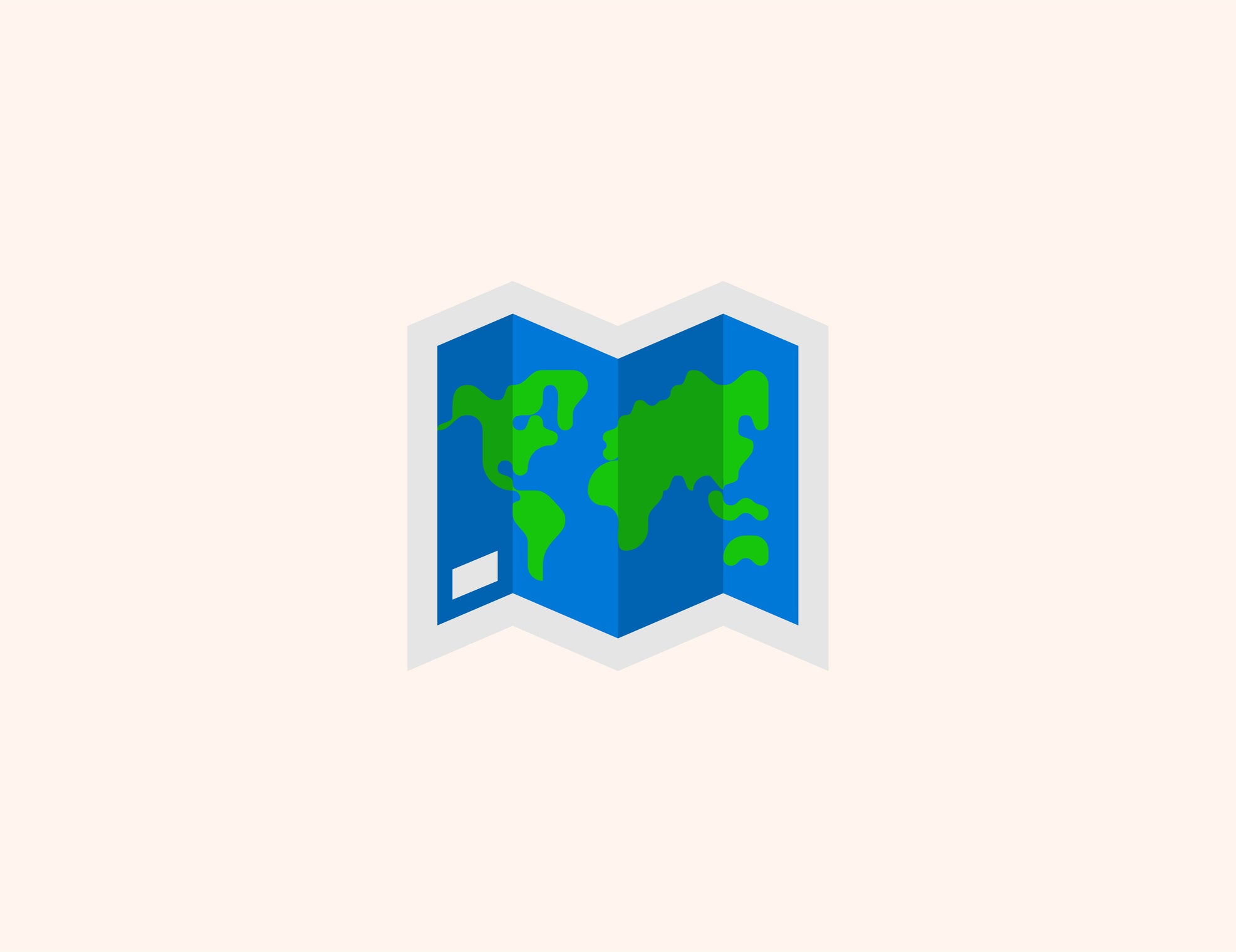World map vector icon. Isolated Earth map flat colored symbol - Vector