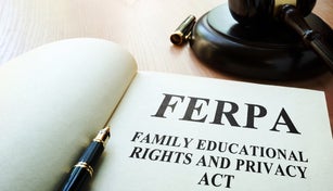 FERPA (Family Educational Rights and Privacy Act) on a table.