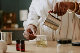 Creating Handmade Candle with Essential Oils