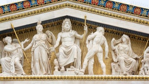 Statues of ancient Greek gods, Athens, Greece