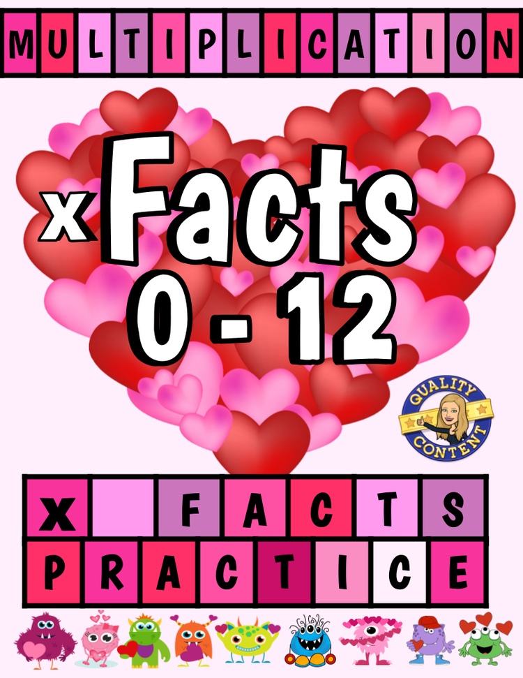 February Multiplication Math Facts Fluency ~ Valentine's Day - Kahoot ...