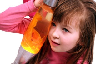 The girl with a decorative lamp