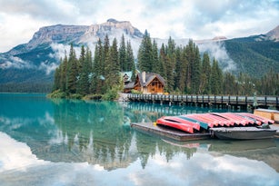 Sunset at Emerald Lake, Yoho National Park, British Columbia, Canada