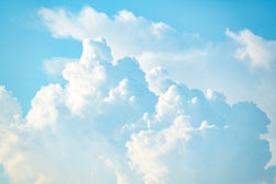 Blue sky background with white clouds