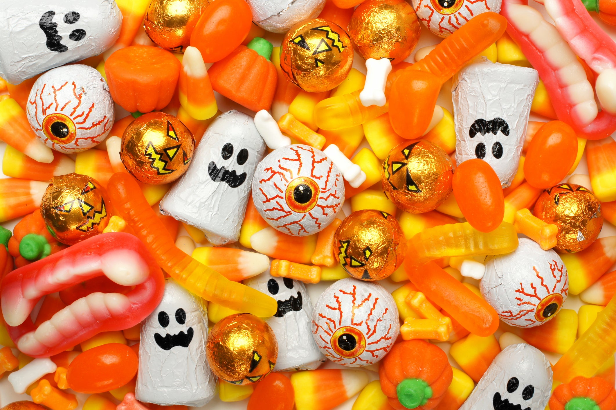 Halloween candy background