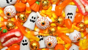 Halloween candy background