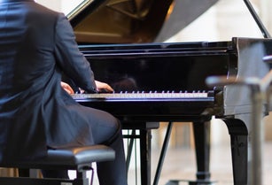 Playing the grand piano