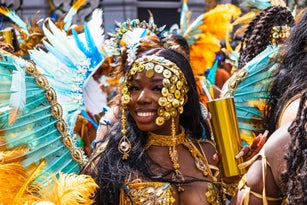 Notting Hill Carnival Parade Featuring Stunning Costumes, London