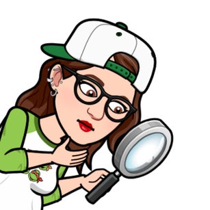 Teacher with magnifying glass