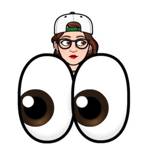 Teacher with giant eyes