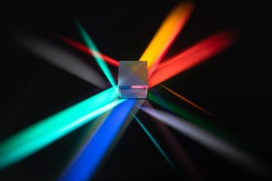 Cube Prism Colorful Light Refraction